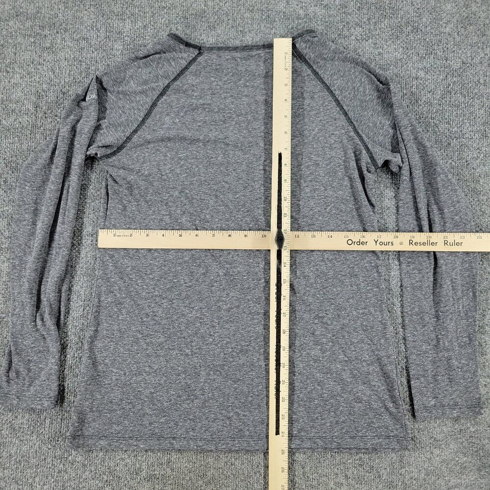 Columbia Shirt Women Medium Gray Outdoors V-Neck Long Sleeve Top Pullover Adult - Picture 8 of 12
